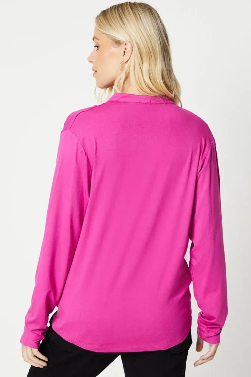 Petite Plain Wrap Top