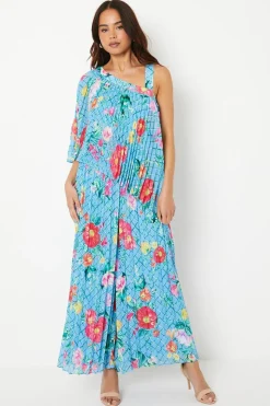 Petite Pleat One Shoulder Jumpsuit