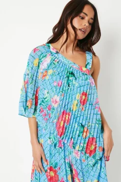 Petite Pleat One Shoulder Jumpsuit