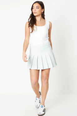 Petite Pleated Tailored Mini Skirt