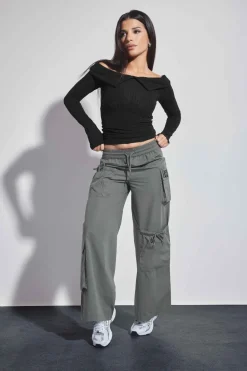 Petite Pocket Detail Cargo Trousers