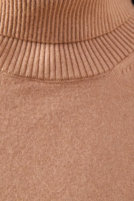 Petite Pocket Front Roll Neck Jumper