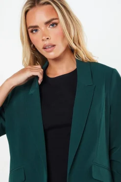 Petite Ruched Sleeve Blazer