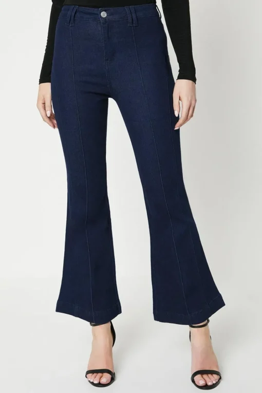 Petite Seam Detail Flare Jean