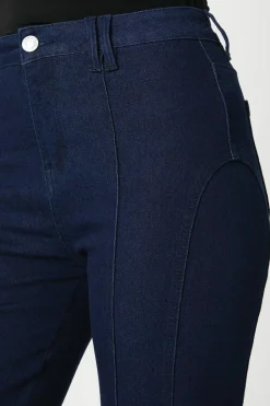 Petite Seam Detail Flare Jean