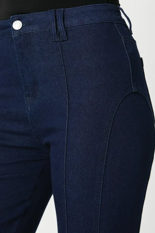 Petite Seam Detail Flare Jean