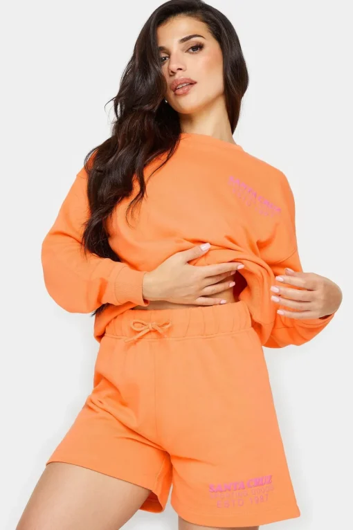 Petite Slogan Jogger Shorts