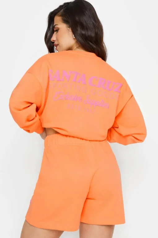 Petite Slogan Jogger Shorts