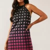 Petite Spot Halterneck Shift Dress