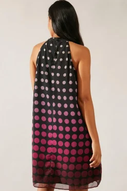 Petite Spot Halterneck Shift Dress