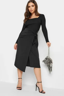 Petite Square Neck Long Sleeve Top