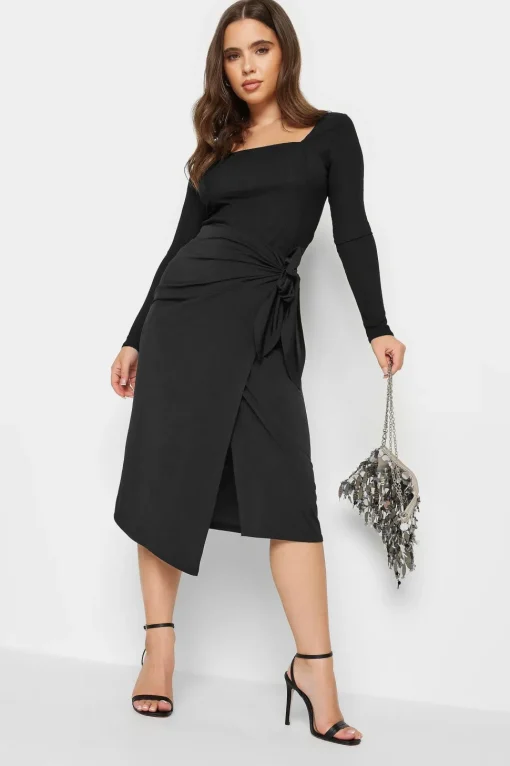 Petite Square Neck Long Sleeve Top