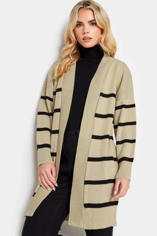 Petite Stripe Midi Cardigan