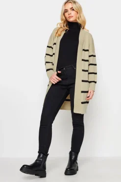 Petite Stripe Midi Cardigan