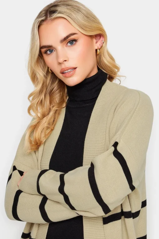 Petite Stripe Midi Cardigan