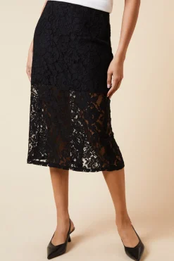 Petite Tailored Lace Maxi Skirt
