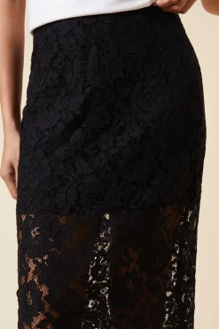Petite Tailored Lace Maxi Skirt