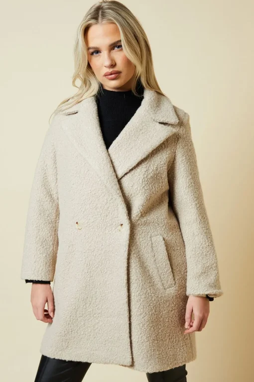 Petite Teddy Boyfriend Coat