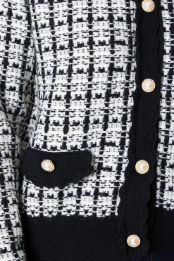 Petite Tweed Button Front Cardigan
