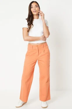 Petite Twill Cargo Pocket Detail Trouser