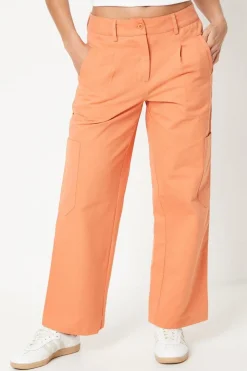 Petite Twill Cargo Pocket Detail Trouser