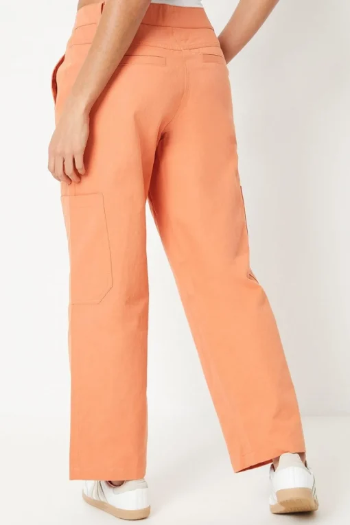 Petite Twill Cargo Pocket Detail Trouser