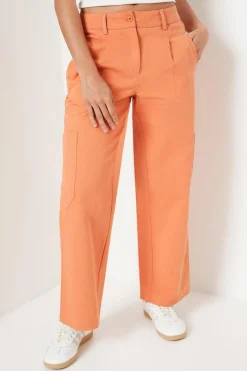 Petite Twill Cargo Pocket Detail Trouser