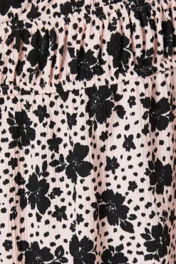 Petite Waist Detail Puff Sleeve Mini Dress