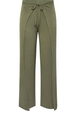 Petite Wide Leg Wrap Trousers