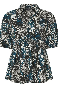 Petite Woven Abstract Top