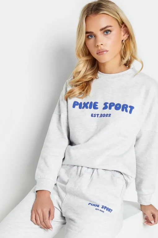 Petite 'Pixie Sport' Slogan Sweatshirt