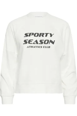 Petite 'Sporty Season' Slogan Cropped Sweatshirt