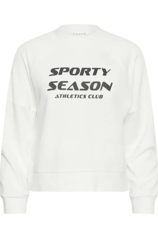 Petite 'Sporty Season' Slogan Cropped Sweatshirt