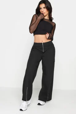 Petite Zip Detail Cargo Trousers