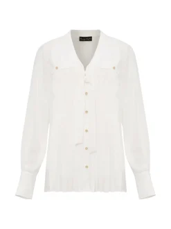 Philippa Pleated Blouse-Plain