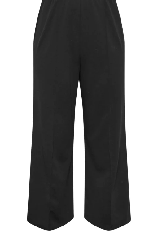 Pintuck Wide Leg Trousers