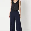 Pipe Detail Wide Leg Trouser