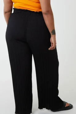 Plain Elasticated Waist Plisse Culottes