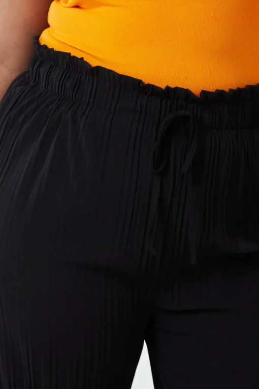 Plain Elasticated Waist Plisse Culottes