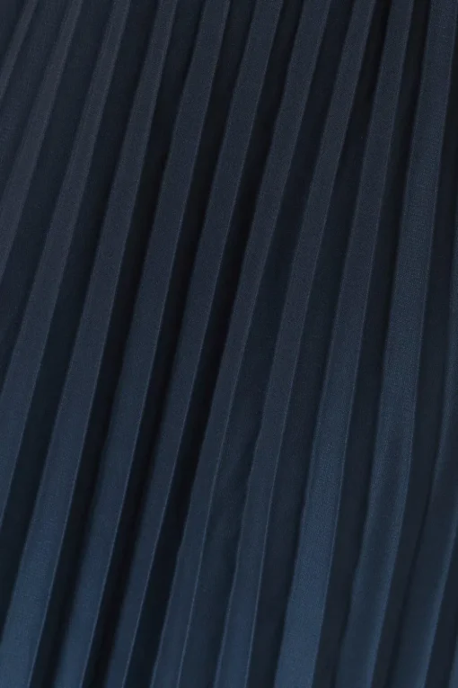 Pleated Ombre Print Midi Skirt
