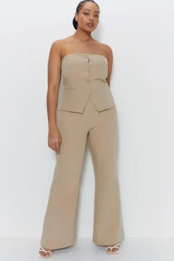 Plus Premium Tailored Bustier Jumpsuit