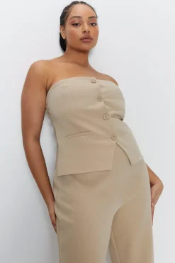 Plus Premium Tailored Bustier Jumpsuit