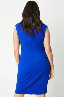 Plus Scuba Crepe Pencil Dress