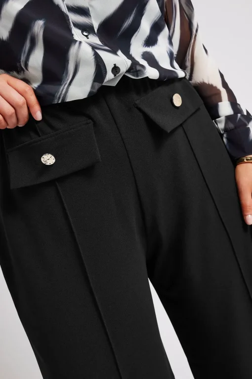 Pocket Front Wide Leg Trousers