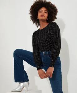 Polka Dot Jersey Top