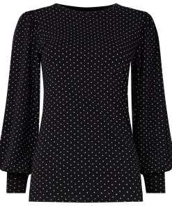 Polka Dot Jersey Top