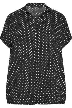 Polka Dot Structured Jersey Shirt