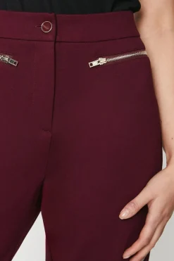 Ponte Metal Zip Detail Bootcut Trouser