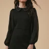 Ponte Sheer Sleeve Mini Dress