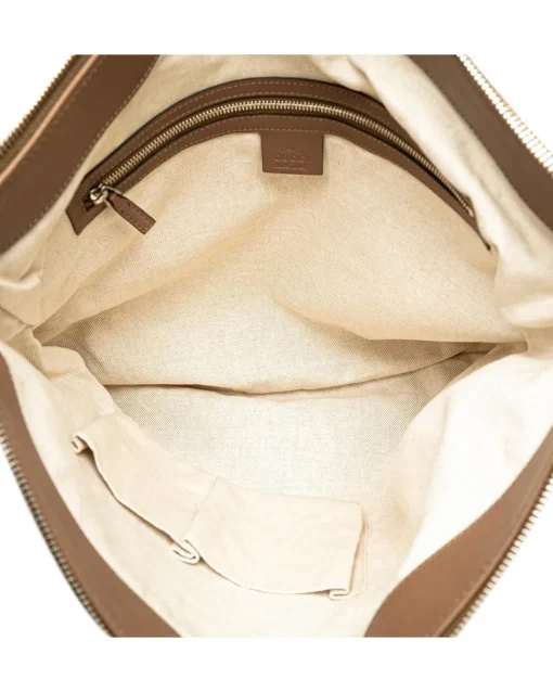 Preloved 1955 Horsebit Small Leather Crossbody Bag Beige